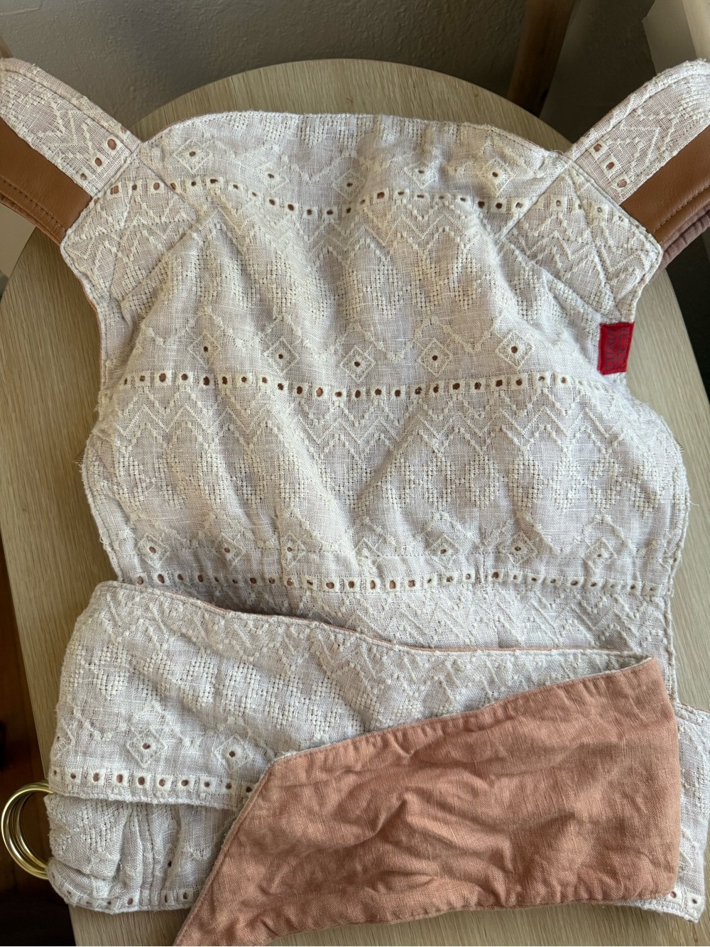 Scout Ivory Eyelet with Leather Straps